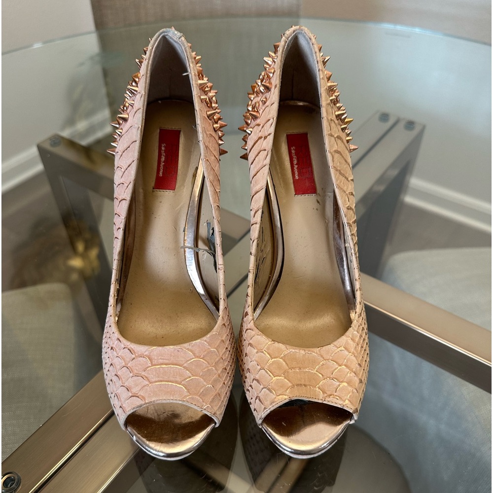 RED Saks Fifth Avenue Stiletto Pumps